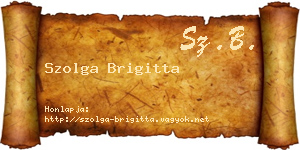 Szolga Brigitta névjegykártya